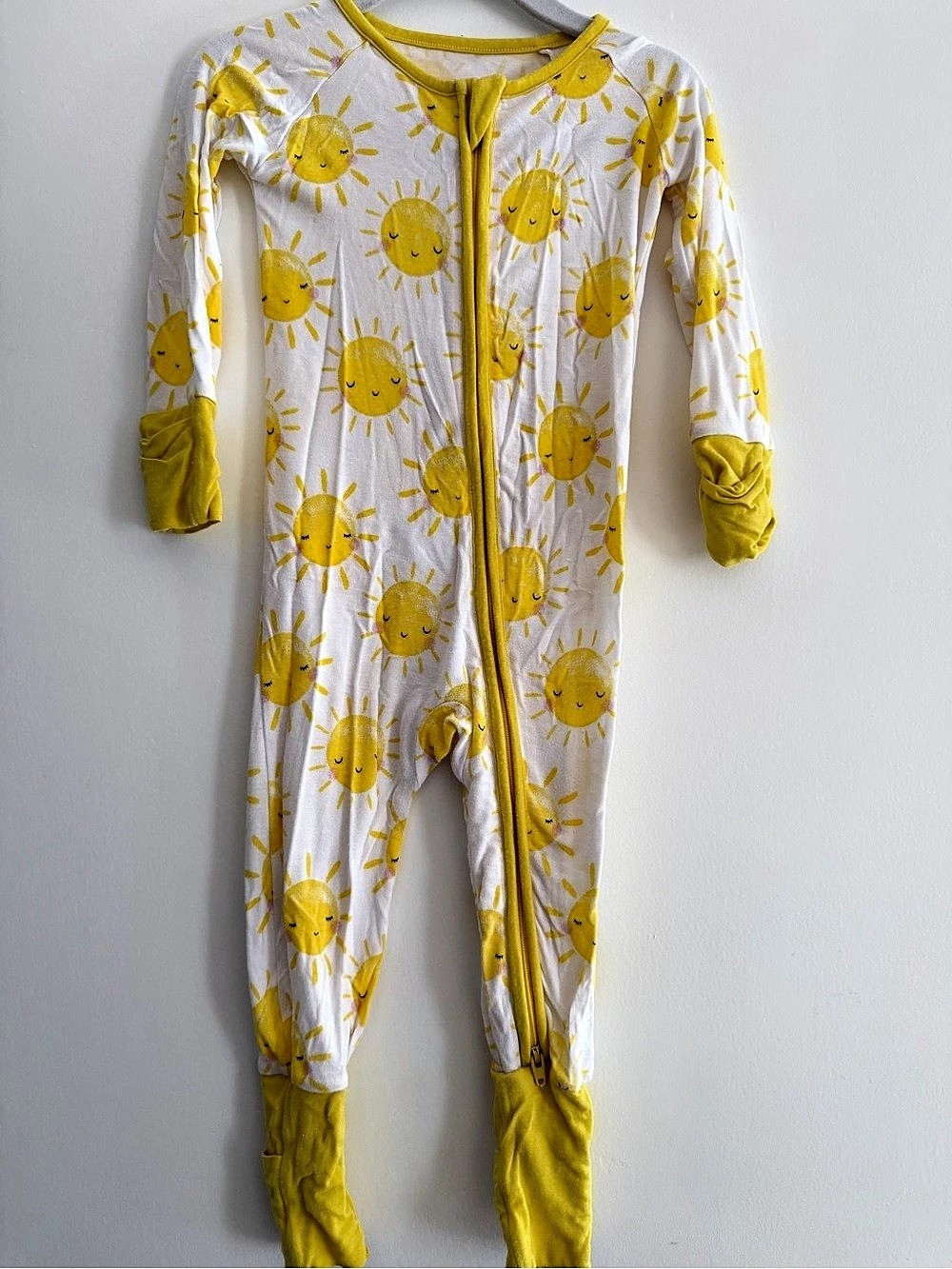 Little Sleepies Sunshine Zippy Sun Print Footie Baby 6-12M